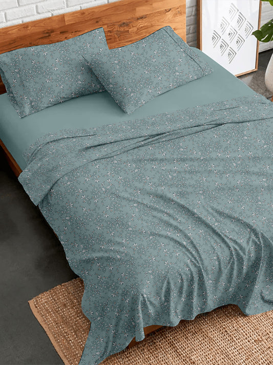 Σετ Σεντόνια Flannel 928 Aqua Μονό (160x260)