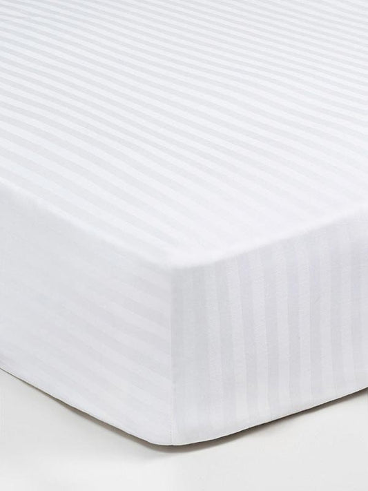 Κατωσέντονο Satin Stripes με Λάστιχο Διπλό 160x200+40εκ