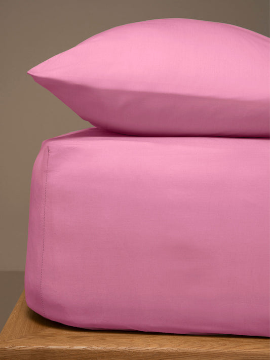 Κατωσέντονο Menta με Λάστιχο 13 Pink Διπλό 160x200+40εκ