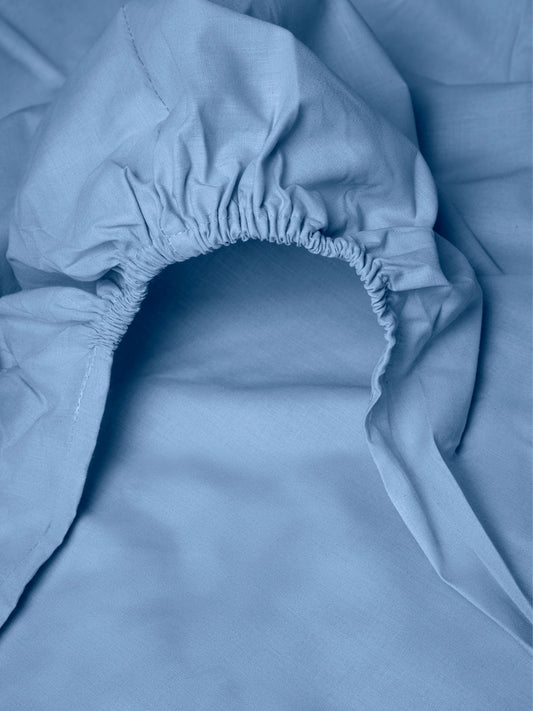 Κατωσέντονο Menta με Λάστιχο 16 Light Blue Διπλό 160x200+40εκ