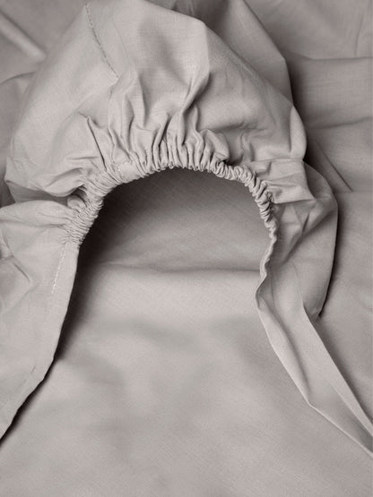 Κατωσέντονο Menta με Λάστιχο 19 Dark Grey Διπλό 160x200+40εκ