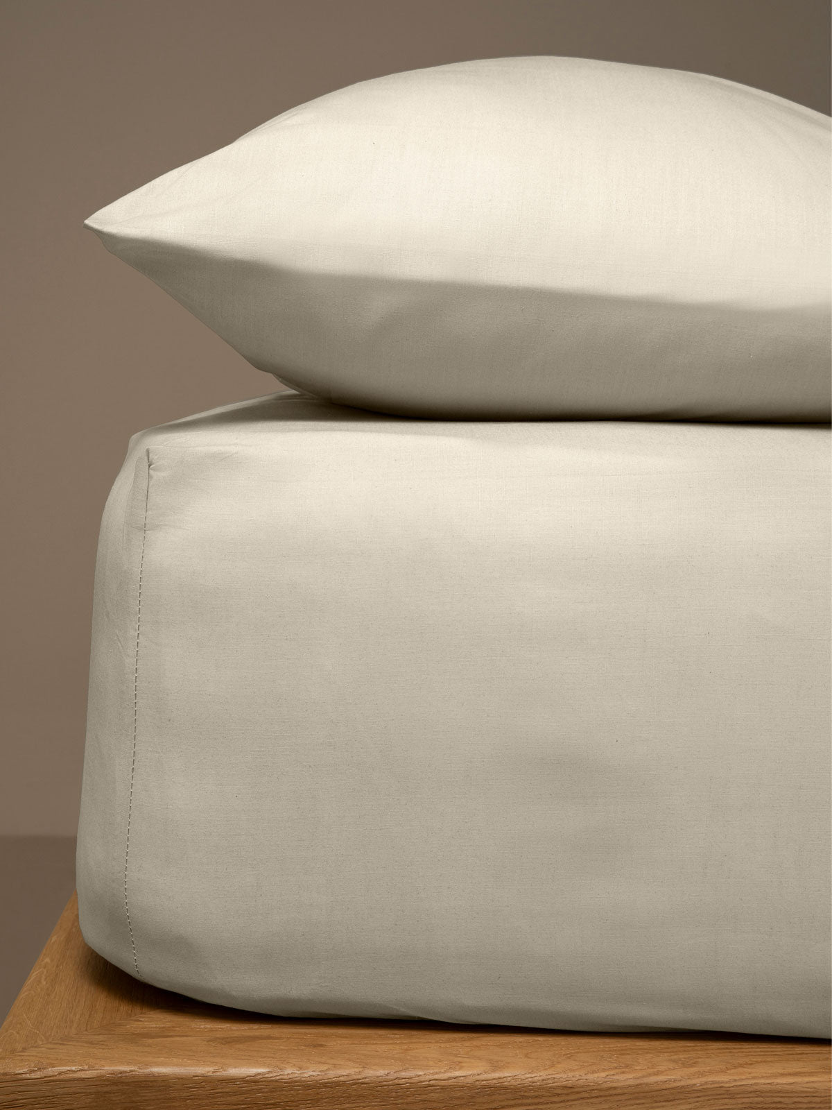 Κατωσέντονο Menta με Λάστιχο 2 Ecru Διπλό 160x200+40εκ