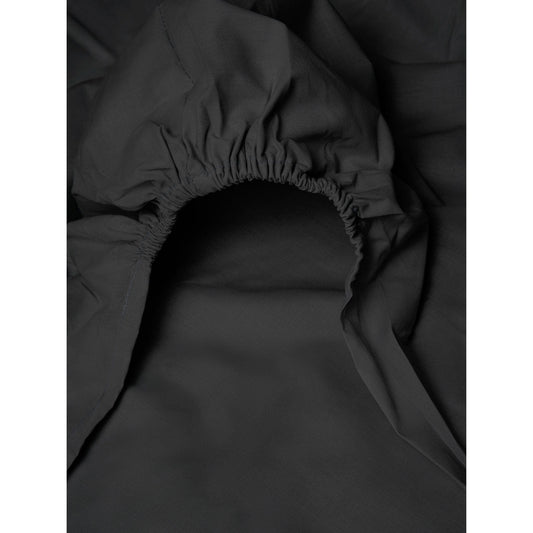 Κατωσέντονο Menta με Λάστιχο 21 Black Διπλό 160x200+40εκ