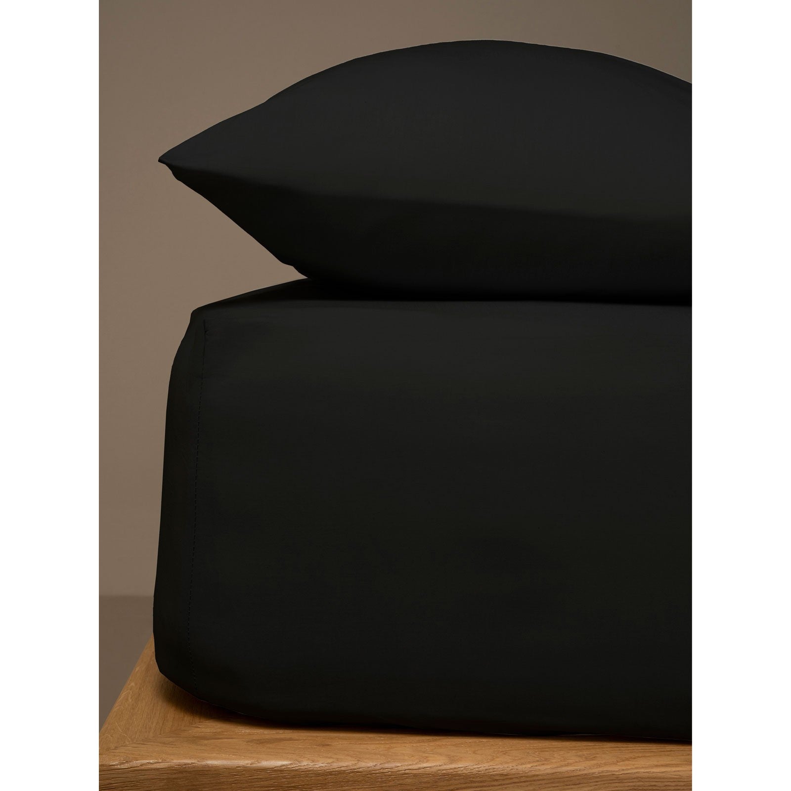 Κατωσέντονο Menta με Λάστιχο 21 Black Διπλό 160x200+40εκ