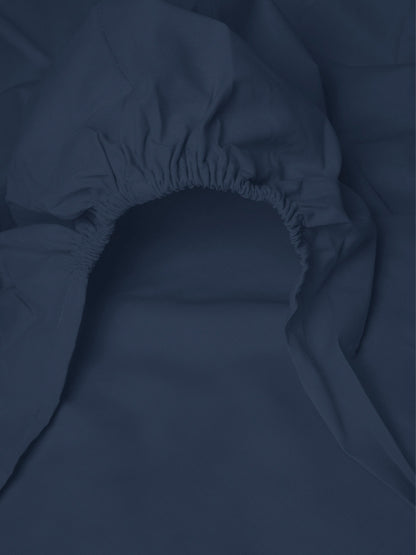 Κατωσέντονο Menta με Λάστιχο 26 Navy Διπλό 160x200+40εκ