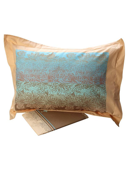 Σετ Σεντόνια Cotton Feelings Εμπριμέ 873 Blue Μονό 160x260εκ