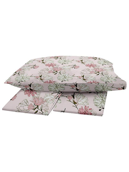 Σετ Σεντόνια Menta Εμπριμέ 070 Pink Μονό 160x250εκ
