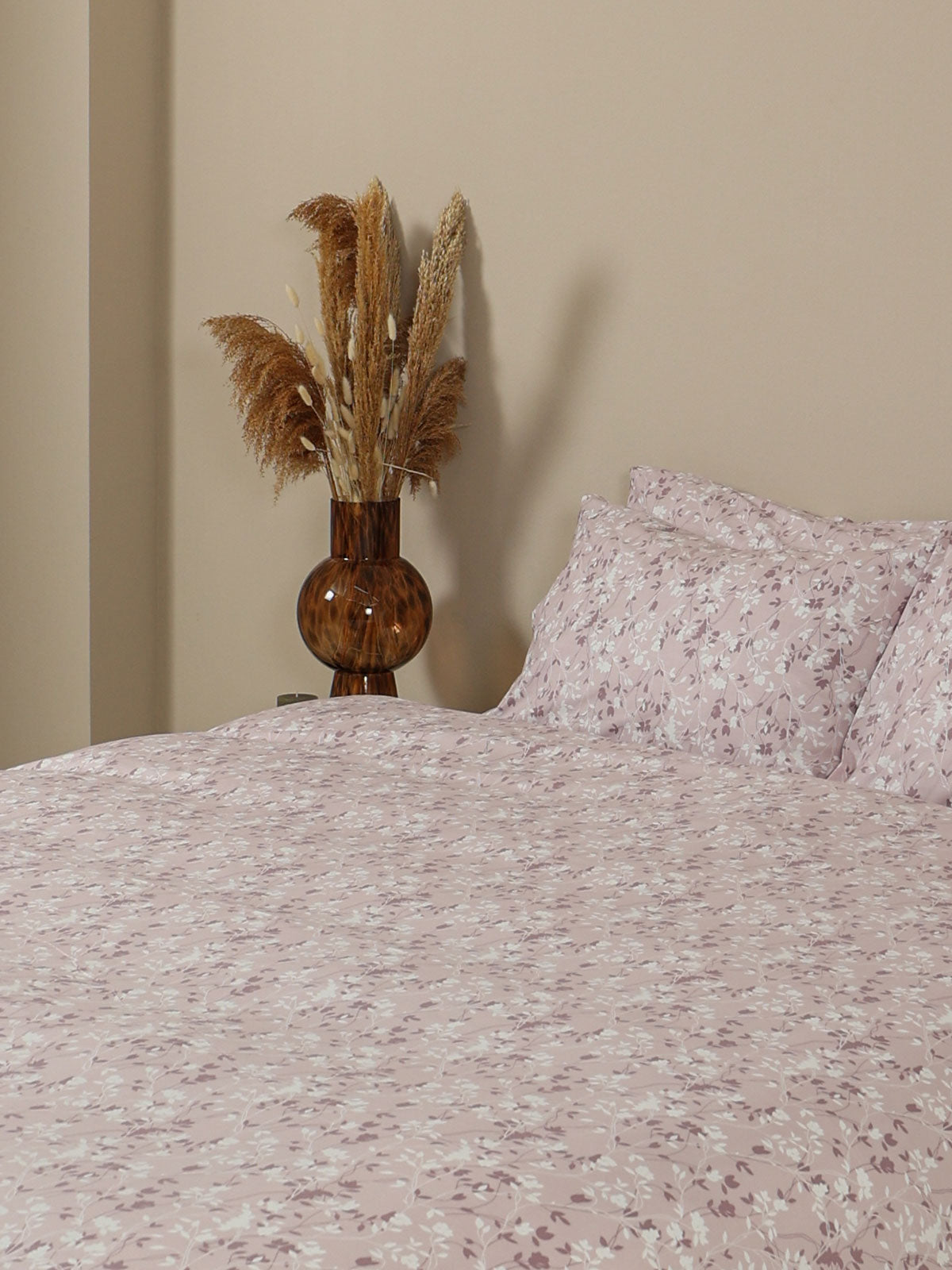 Σετ Σεντόνια Menta Εμπριμέ 320 Lila Μονό 160x250εκ