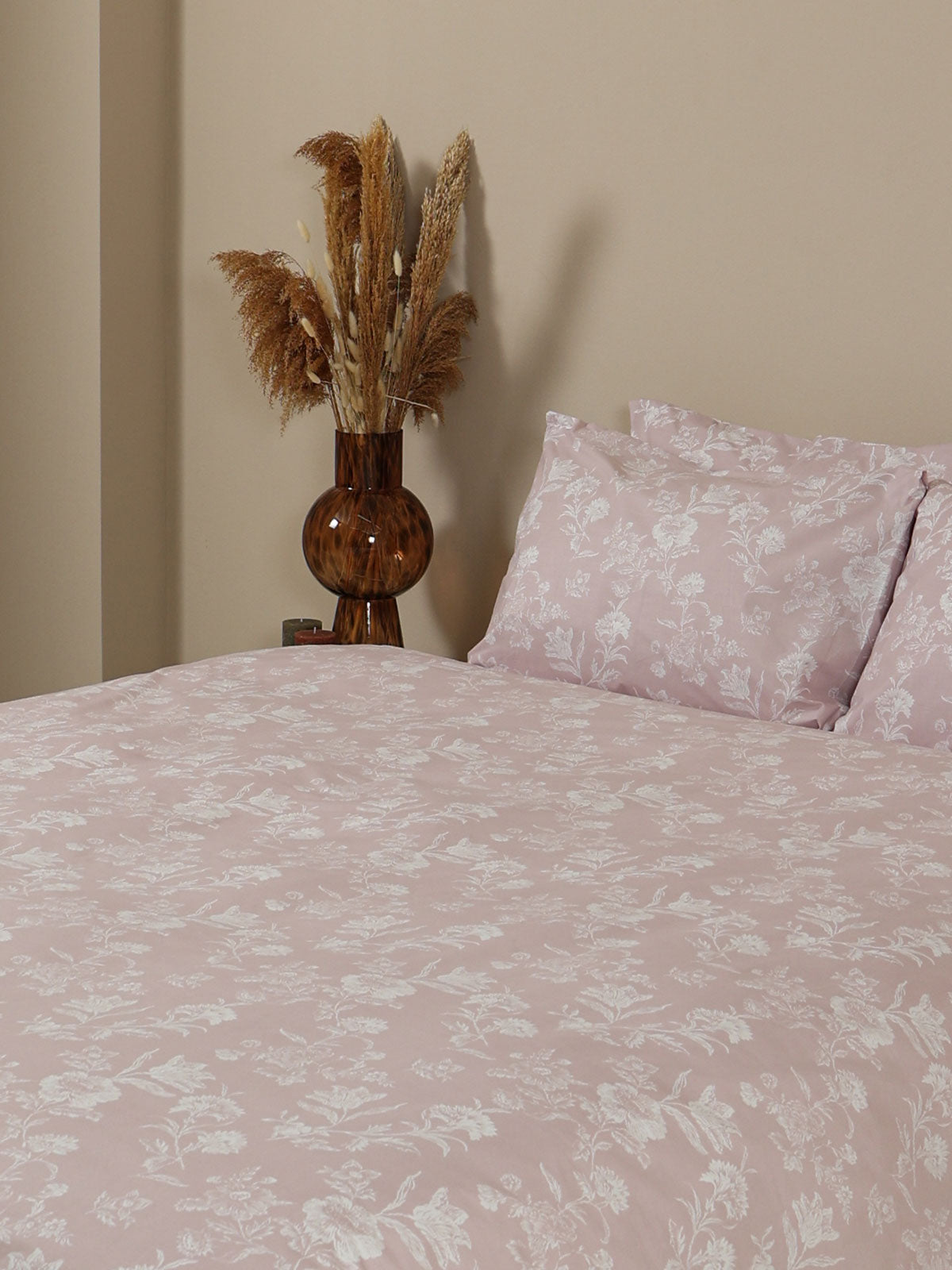 Σετ Σεντόνια Menta Εμπριμέ 340 Lila Μονό 160x250εκ