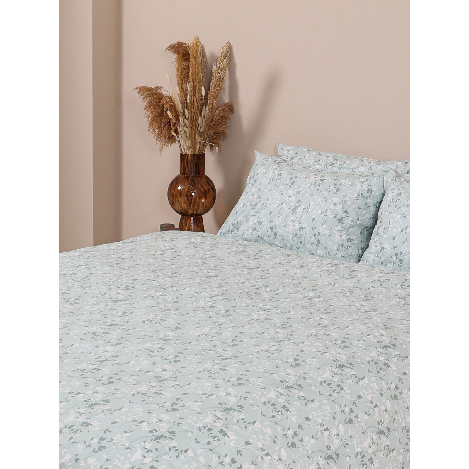 Σετ Σεντόνια Menta Εμπριμέ 320 Aqua Διπλό 200x250εκ