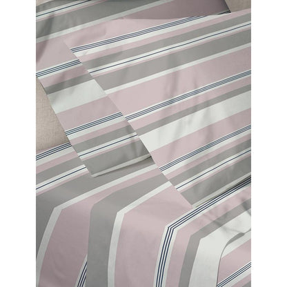 Σετ Σεντόνια Menta Εμπριμέ 550 Pink Υπέρδιπλο 235x250εκ