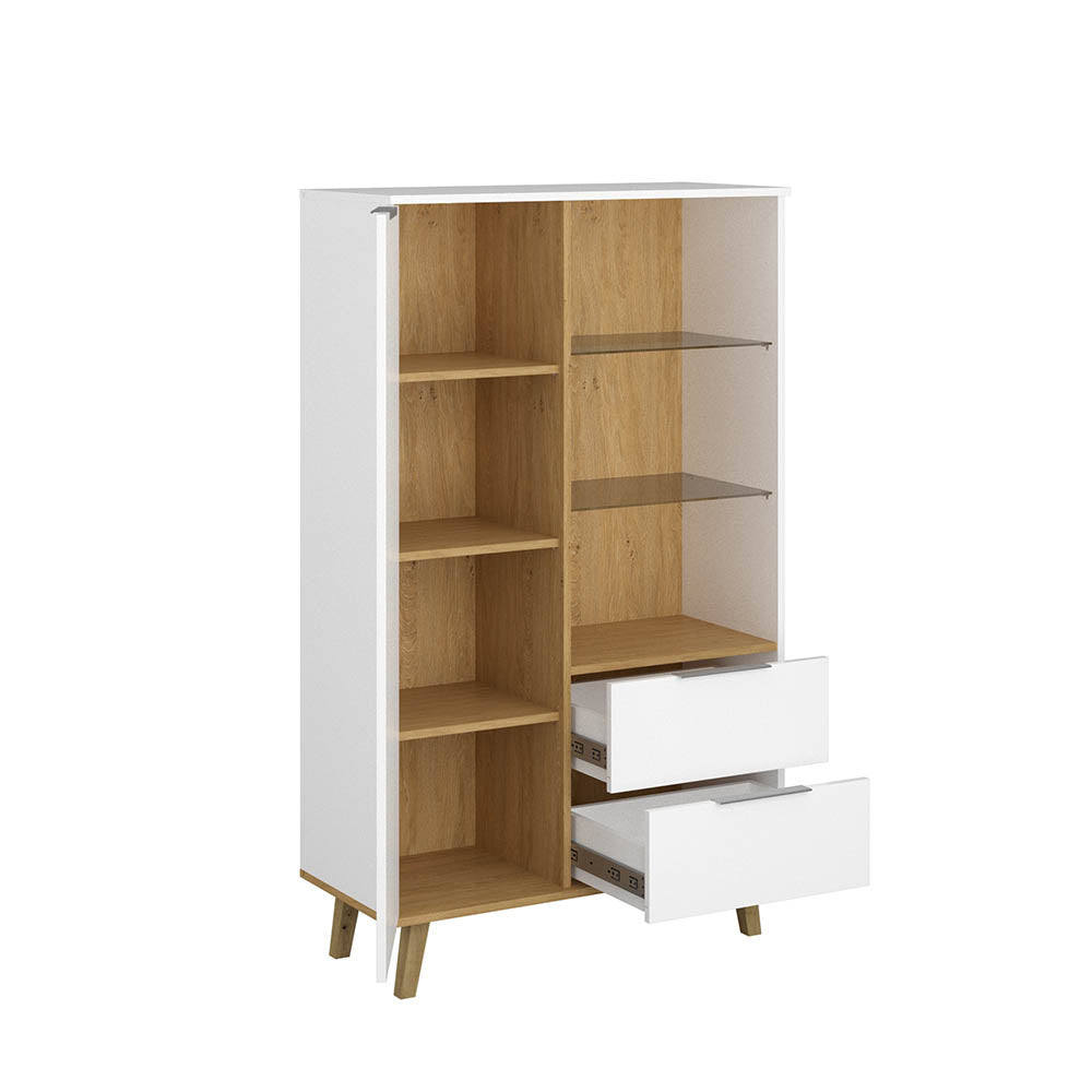 Βιβλιοθήκη Neptune Λευκό-Σονόμα 90x40x151