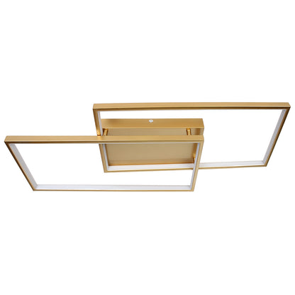 Φωτιστικό Οροφής LED 34W 80x34x8 εκ. Χρυσό με Controller