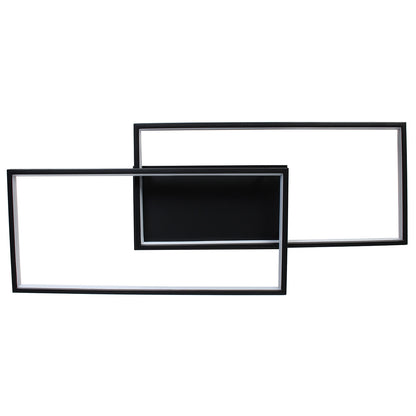 Φωτιστικό Οροφής LED 34W 80x34x8 εκ. Μαύρο με Controller