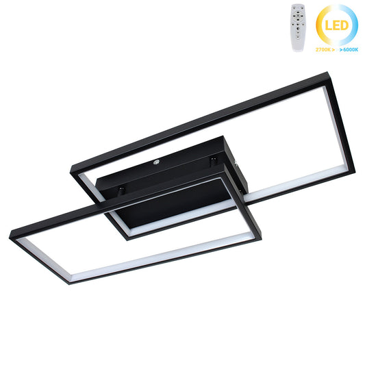 Φωτιστικό Οροφής LED 34W 65x28x8 εκ. Μαύρο με Controller