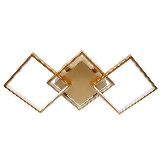 Φωτιστικό Οροφής LED 34W 80x35x8 εκ. Χρυσό με Controller