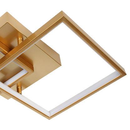 Φωτιστικό Οροφής LED 27W 58x35x8 εκ. Χρυσό με Controller