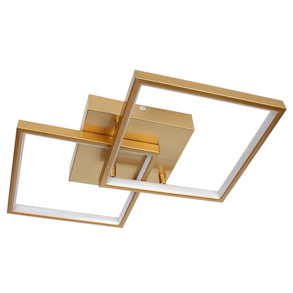 Φωτιστικό Οροφής LED 27W 58x35x8 εκ. Χρυσό με Controller