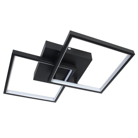 Φωτιστικό Οροφής LED 27W 58x35x8 εκ. Μαύρο με Controller