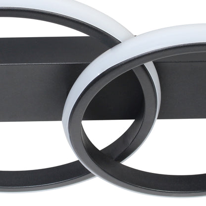 Φωτιστικό Οροφής LED 20W 41x27x7 εκ. Μαύρο με Controller