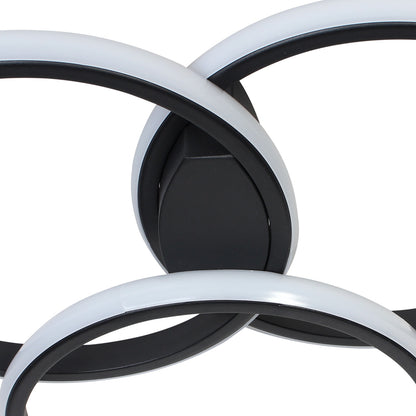 Φωτιστικό Οροφής LED 24W 44x42x7,5 εκ. Μαύρο με Controller