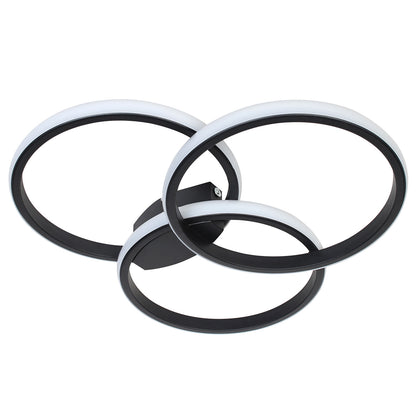 Φωτιστικό Οροφής LED 24W 44x42x7,5 εκ. Μαύρο με Controller