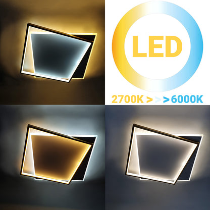 Φωτιστικό Οροφής LED 68W 50x46x5 εκ. Χρυσό με Controller