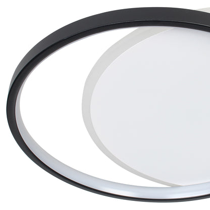 Φωτιστικό Οροφής LED 53W 46x39x5,5 εκ. Μαύρο με Controller