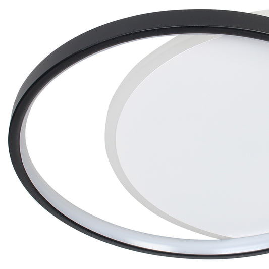 Φωτιστικό Οροφής LED 53W 46x39x5,5 εκ. Μαύρο με Controller