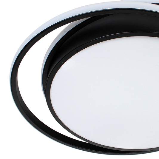 Φωτιστικό Οροφής LED 63W 52x49x6 εκ. Μαύρο με Controller