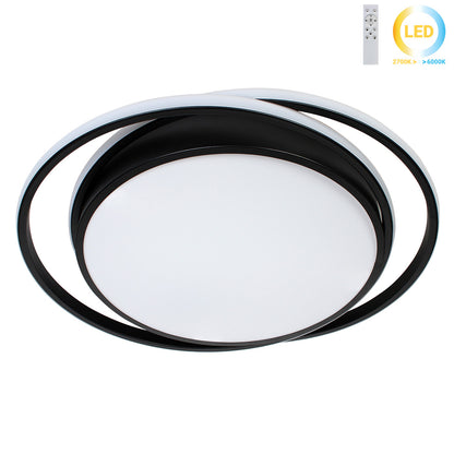 Φωτιστικό Οροφής LED 63W 52x49x6 εκ. Μαύρο με Controller