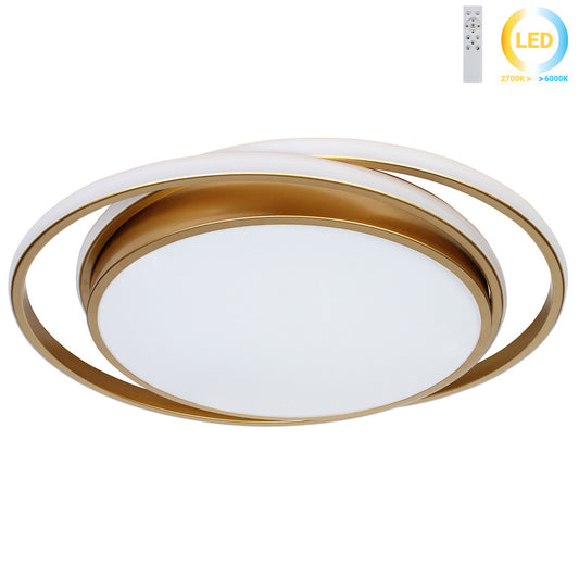 Φωτιστικό Οροφής LED 63W 52x49x6 εκ. Χρυσό με Controller