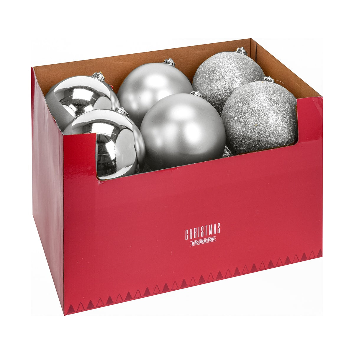 Μπάλα Πλαστική Ασημί 3 Σχδ 15εκ