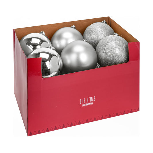Μπάλα Πλαστική Ασημί 3 Σχδ 15εκ