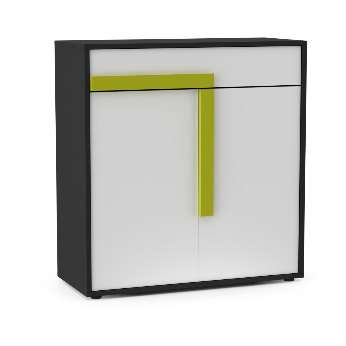 Κομότα Ντουλάπι Alex Γραφίτης-Λευκό 84x36x87