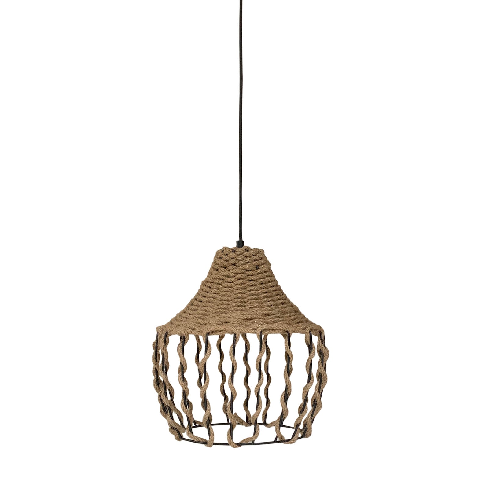 Φωτιστικό Κρεμαστό Μονόφωτο Μεταλλικό Μαύρο-Φυσικό Ε27 Φ26x100