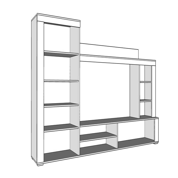 Σύνθεση Tηλεόρασης Badan Σονόμα-Μόκκα 188x35x181