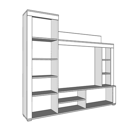 Σύνθεση Tηλεόρασης Badan Σονόμα-Μόκκα 188x35x181