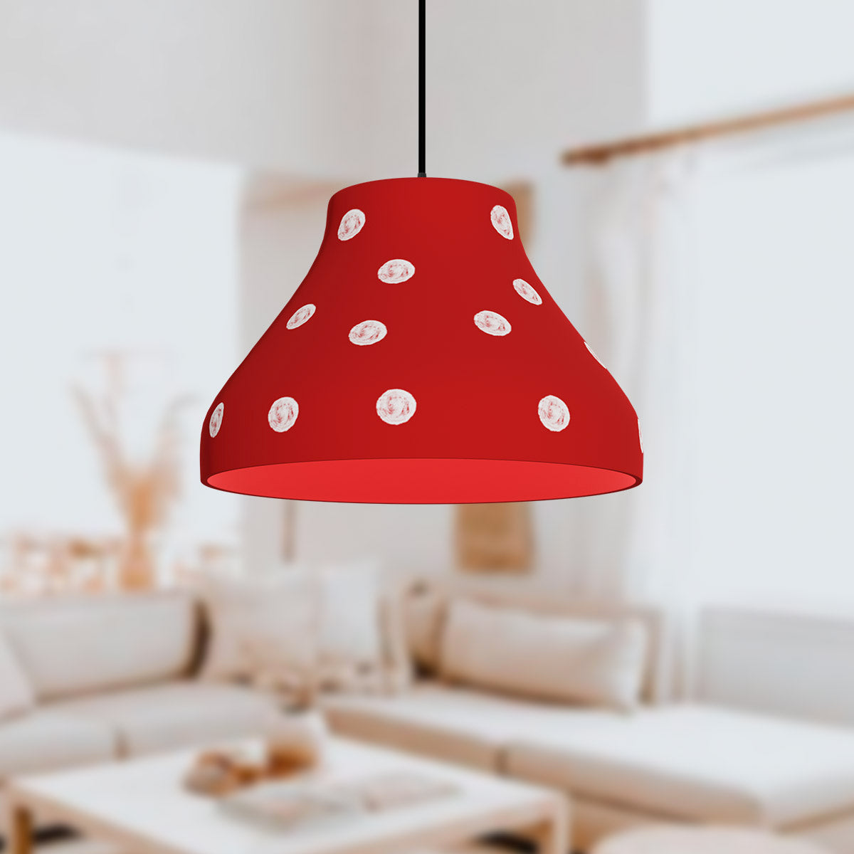 Φωτιστικό Κρεμαστό Γυάλινο Watermelon Μονόφωτο Κόκκινο Ε27 Φ24x70