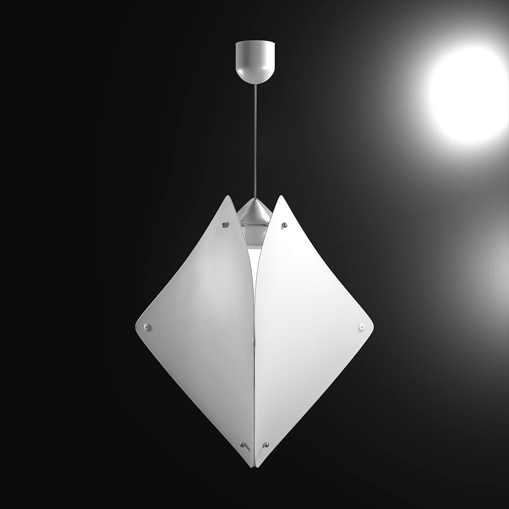 Φωτιστικό Κρεμαστό Zadar Μονόφωτο Λευκό (PP+PVC) Ε27 50x50x80