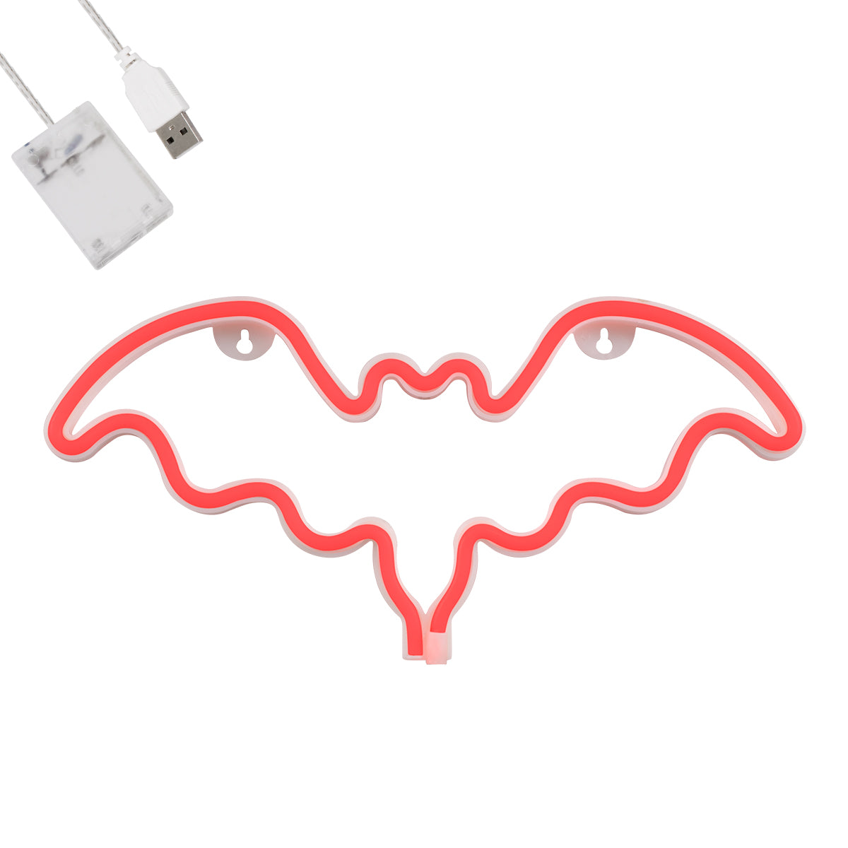 78579 Φωτιστικό Ταμπέλα Φωτεινή Επιγραφή NEON LED Σήμανσης BATMAN 5W με Καλώδιο Τροφοδοσίας USB - Μπαταρίας 3xAAA (Δεν Περιλαμβάνονται) - Κόκκινο