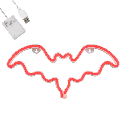 78579 Φωτιστικό Ταμπέλα Φωτεινή Επιγραφή NEON LED Σήμανσης BATMAN 5W με Καλώδιο Τροφοδοσίας USB - Μπαταρίας 3xAAA (Δεν Περιλαμβάνονται) - Κόκκινο