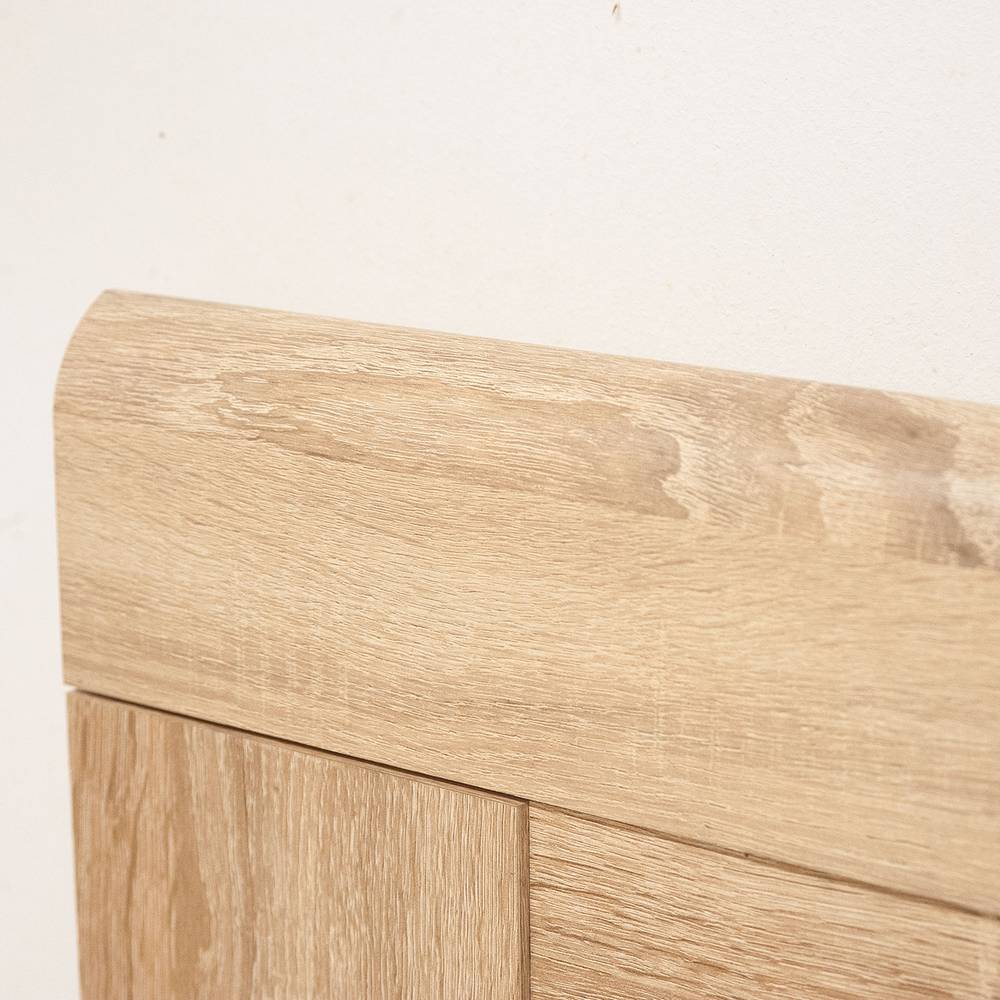 Κρεβάτι Solo Μονό με Τάβλες Sonoma MDF Καμπυλωτό Τελείωμα 90x200εκ