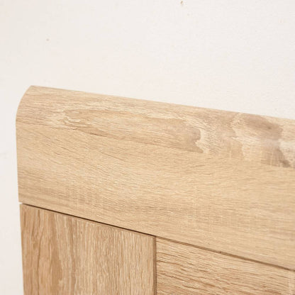 Κρεβάτι Solo Μονό με Τάβλες Sonoma MDF Καμπυλωτό Τελείωμα 90x200εκ