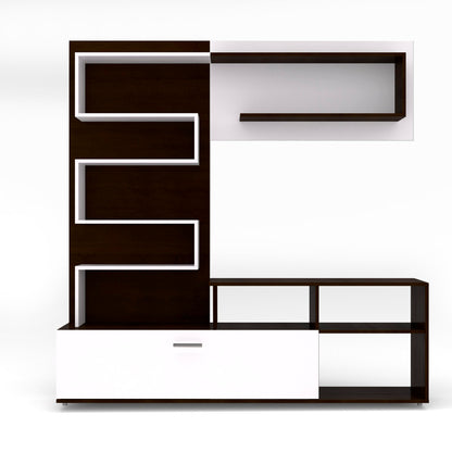 Σύνθεση Τηλεόρασης Jasmin 170x41.5x170 Wenge(Σοκολά)-Λευκό