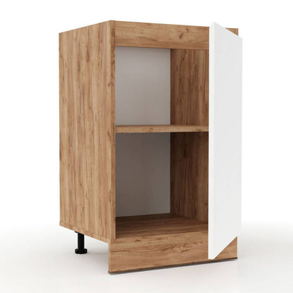 Επιδαπέδιο Ντουλάπι Κουζίνας Soft Λευκό με Βελανιδιά Διαστάσεις 50x46,5x81,5