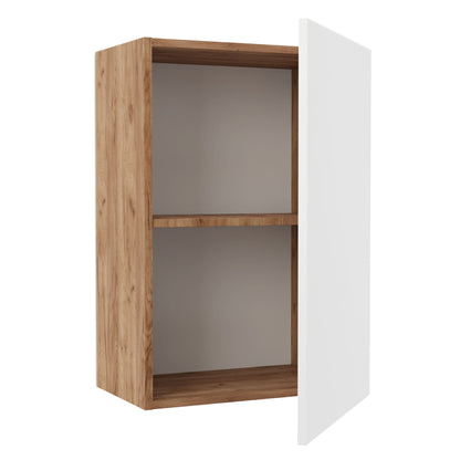 Wall-mounted Kitchen Cabinet Soft White with Oak Dimensions 50x30.5x72.8