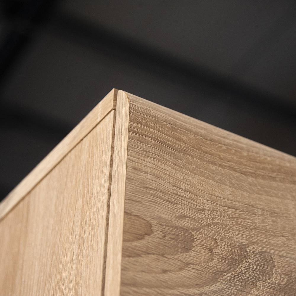 Σύνθεση Τηλεόρασης Solo 228x41x184 Sonoma με Wenge και MDF Καμπυλωτό Τελείωμα