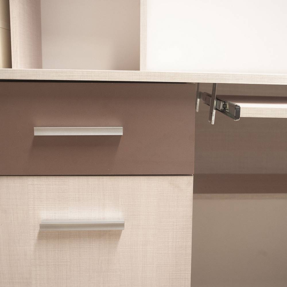 Γραφείο Cross Λευκό Latte-Mόκκα 120x59,2x202