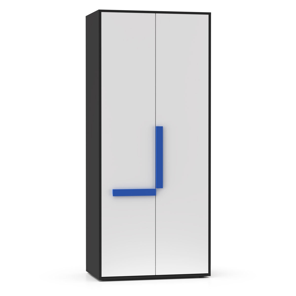 Ντουλάπα Δίφυλλη Alex 84x50x194 Γραφίτης-Λευκό 2 Πόρτες